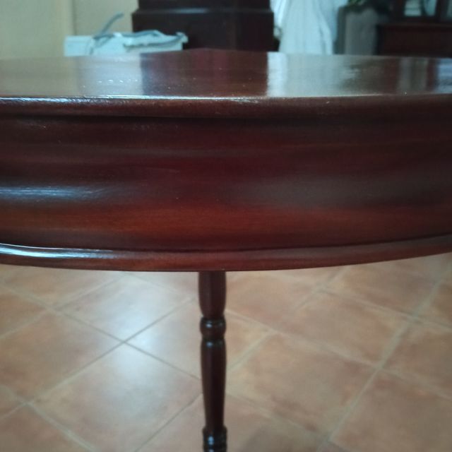 MUEBLE CONSOLA RINCONERA. CAOBA