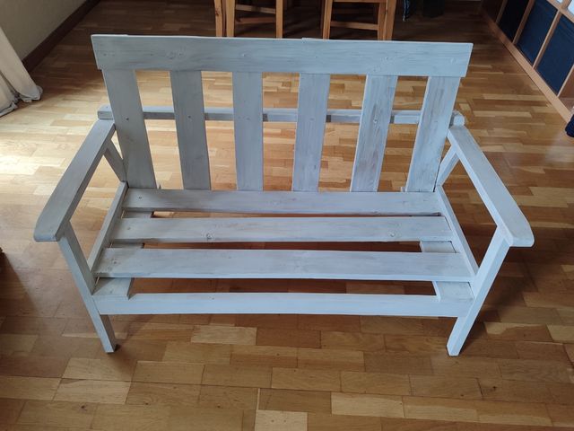 Banco de madera casero