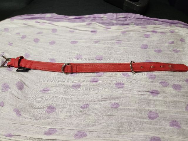 Collare similpelle rosso vitakfraft