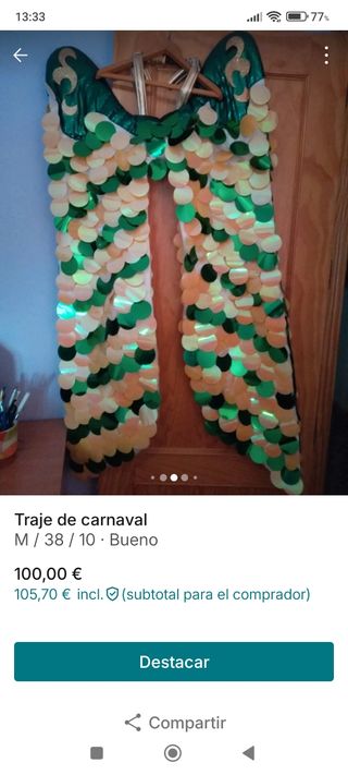 Traje carnaval