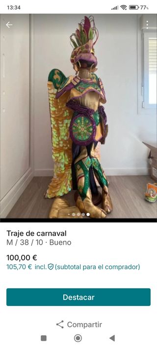 Traje carnaval