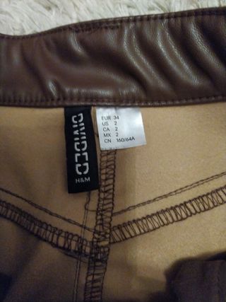 Pantalón símil cuero H&M T34 No regateo 