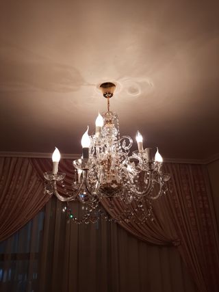 APARATO DE LUZ,CRISTAL DE ROCA.