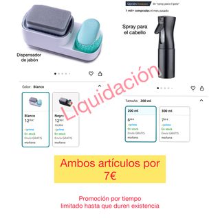 Dispensador de jabón y Pulverizador de agua 200ml.