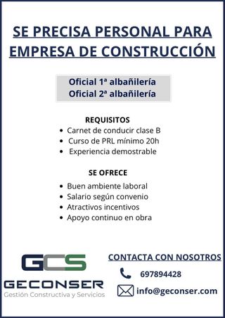 ¡OFERTA LABORAL!