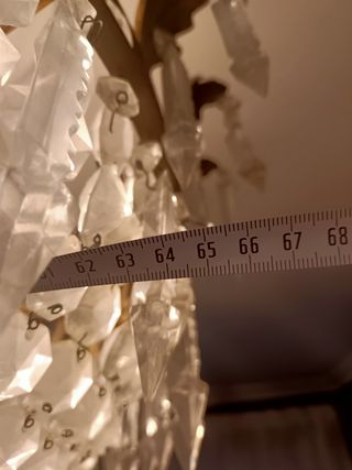 Lampara de salón de cristal