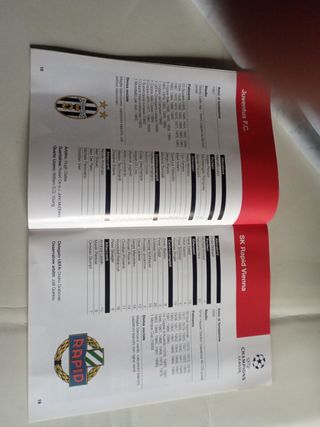 Juventus -Rapid Vienna 30 10 1996 progr