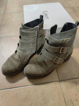 Botines piel mujer