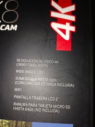 Cámara go pro sk8 acuática y para deportes