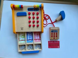 Caja registradora de madera Hape