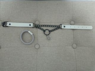Collar choker+ pulsera a juego.
