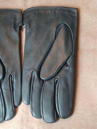 Guantes de piel caballero forro conejo