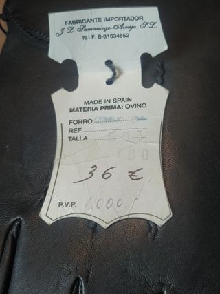 Guantes de piel caballero forro conejo