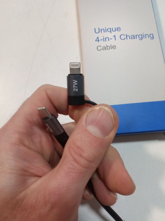 4 in 1 Cavo Lightning Spirale 1.2m USB C Caricabat