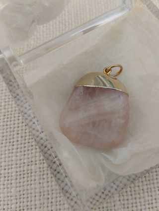Pendente in quarzo rosa