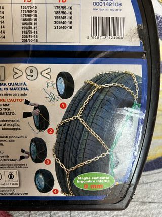 Catene da neve omologate 9mm x cerchi da 13" a 16"