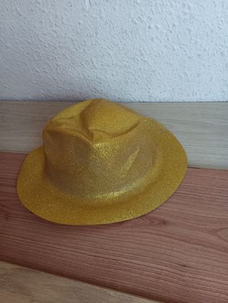 Sombrero dorado disfraz carnaval