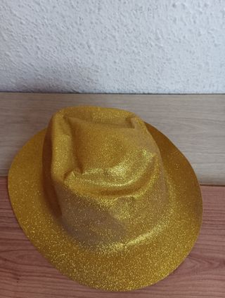 Sombrero dorado disfraz carnaval