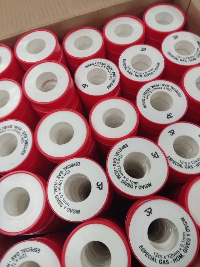 Lote rollos teflón gas
