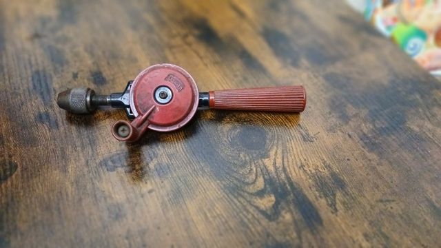 Antico Trapano a manovella vintage