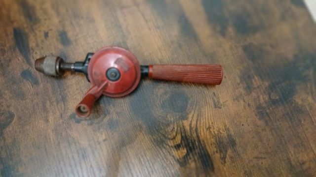 Antico Trapano a manovella vintage