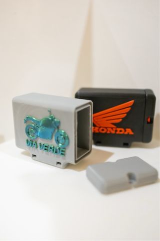 Caixa para moto via verde