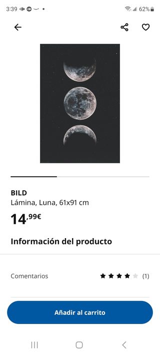 Lamina 61x91 luna ikea. BILD