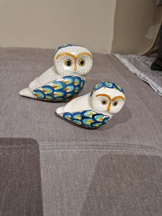 Portacandele/coppie animaletti/ farfalla in ceram