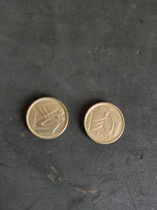 Monedas de cinco pesetas 1992