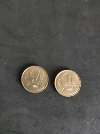 Monedas de cinco pesetas 1992