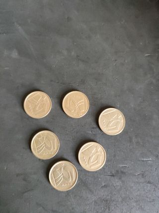 Monedas de cinco pesetas 1992