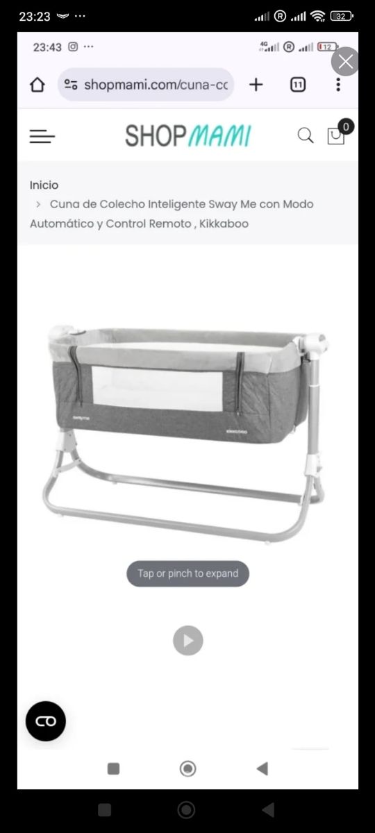 Mini cuna con movimiento