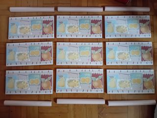 5€ 9 piezas cenefa cocina 10x20cm