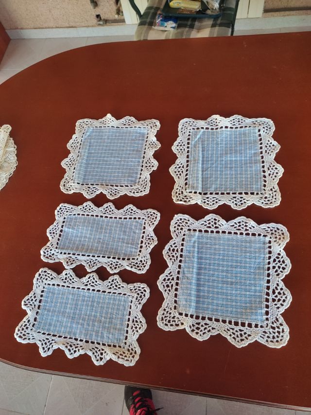 Ganchillo lote tapetes