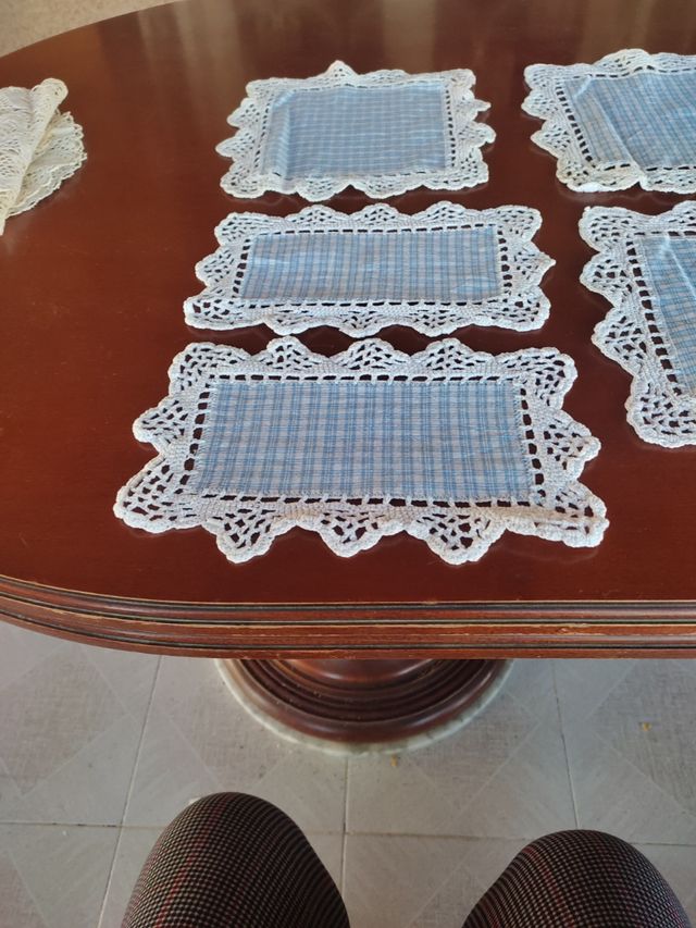 Ganchillo lote tapetes