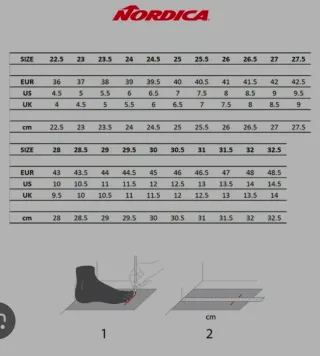 Botas ski nordica tr12