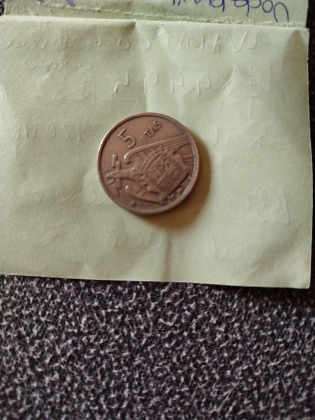 Moneda de 5 pesetas 1944