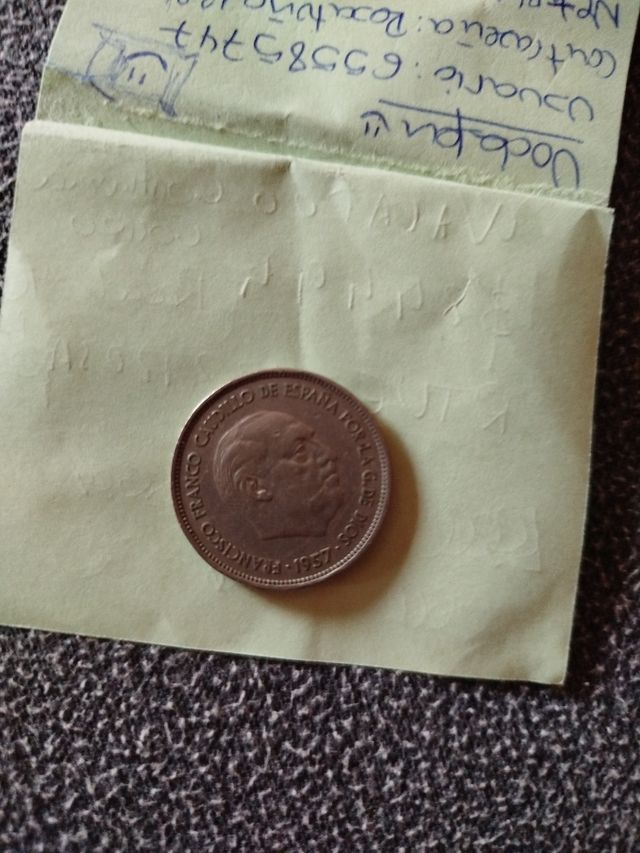 Moneda de 1957 ,de 25 pesetas
