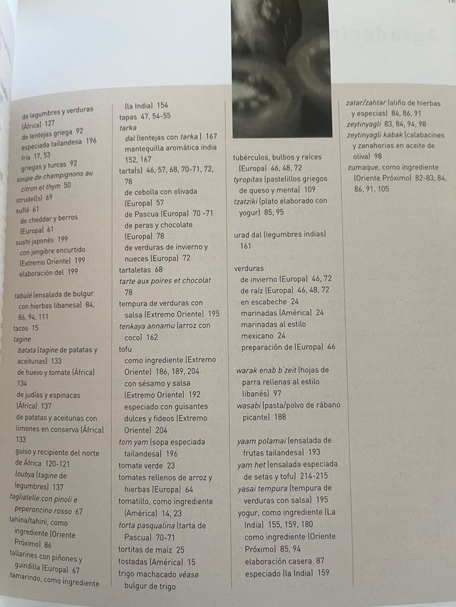 Recetas vegetarianas del mundo