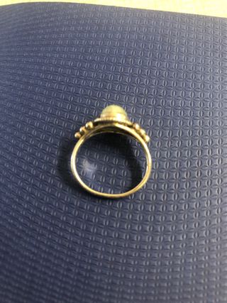 Anillo plata piedra verde