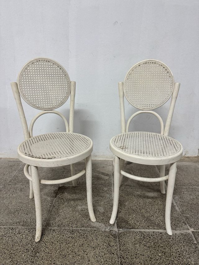 Sillas madera color blanco