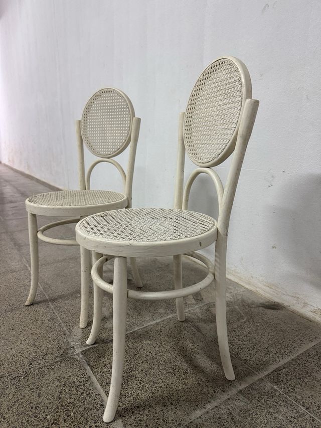 Sillas madera color blanco