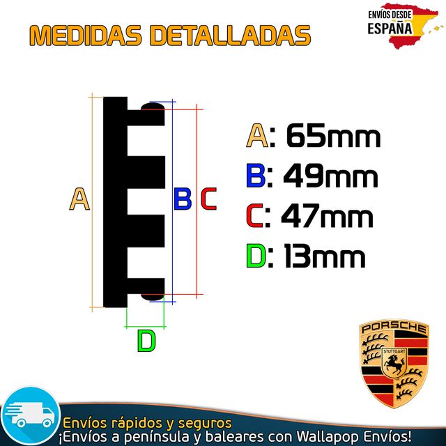4 Tapacubos Porsche Macan Llantas Originales 65mm