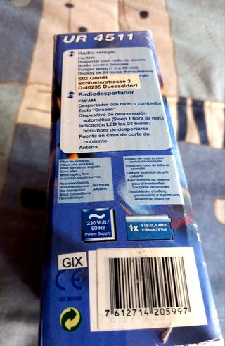 Reloj Radio Despertador NUEVO "WATSON"