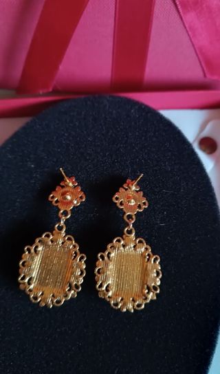 Nuovi - Orecchini in stile barocco a lobo pendente