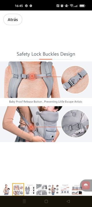 Porteo mochila ergonómica bebé 