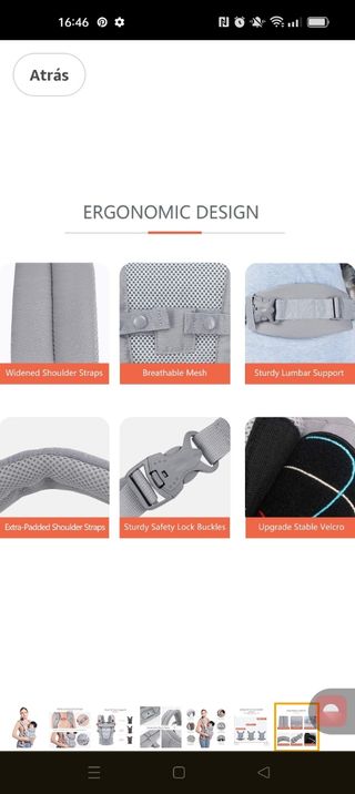 Porteo mochila ergonómica bebé 