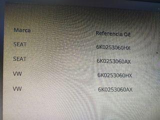 Catalizador vehículos Seat / Volkswagen