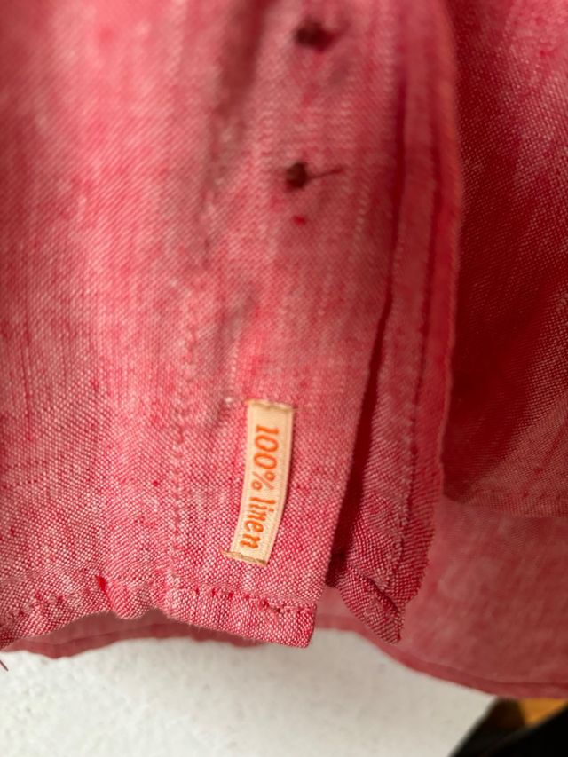 Camisa lino roja