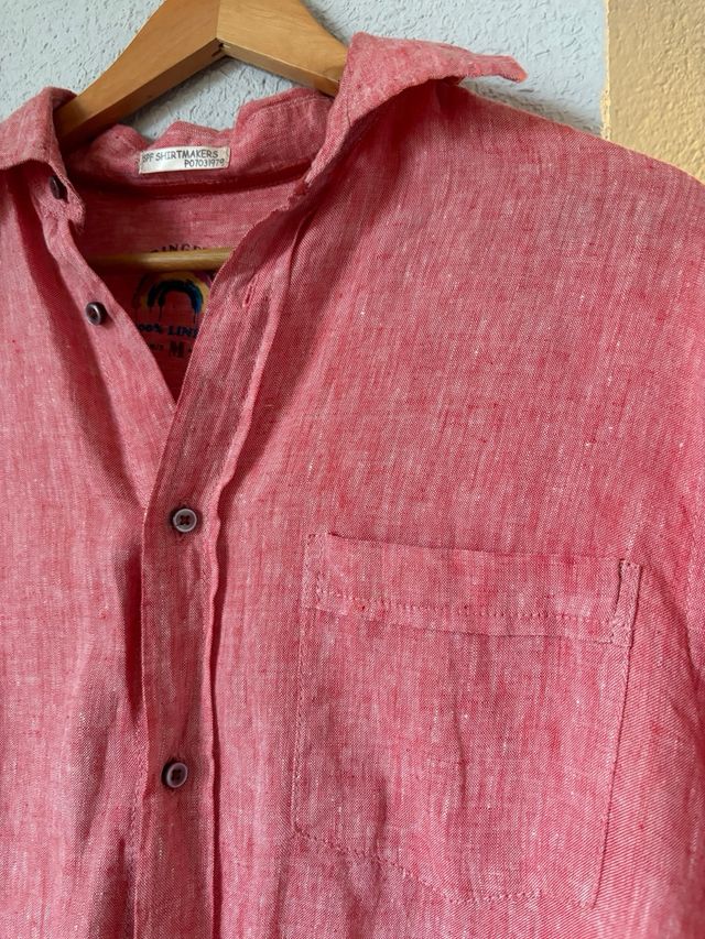 Camisa lino roja